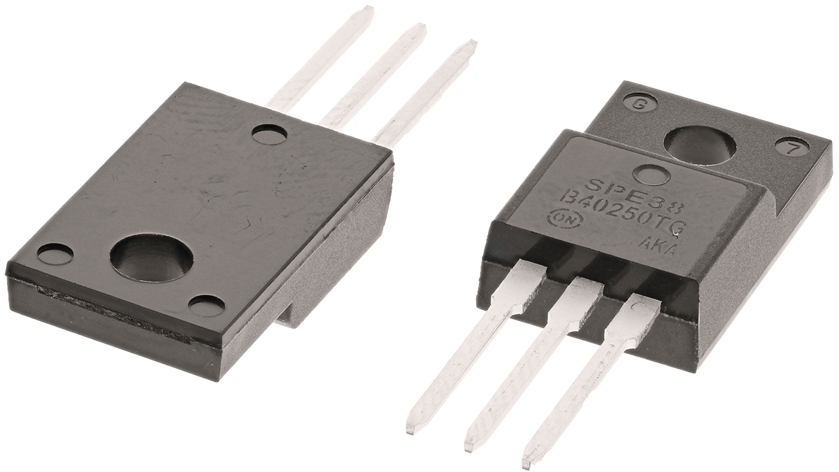 onsemi 250 V 40 A Diode Switching 3-Pin TO-220 MBRF40250TG