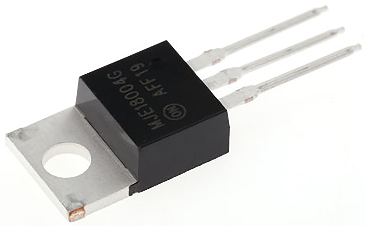 onsemi MJE18004G NPN Transistor, 5 A, 450 V, 3-Pin TO-220AB