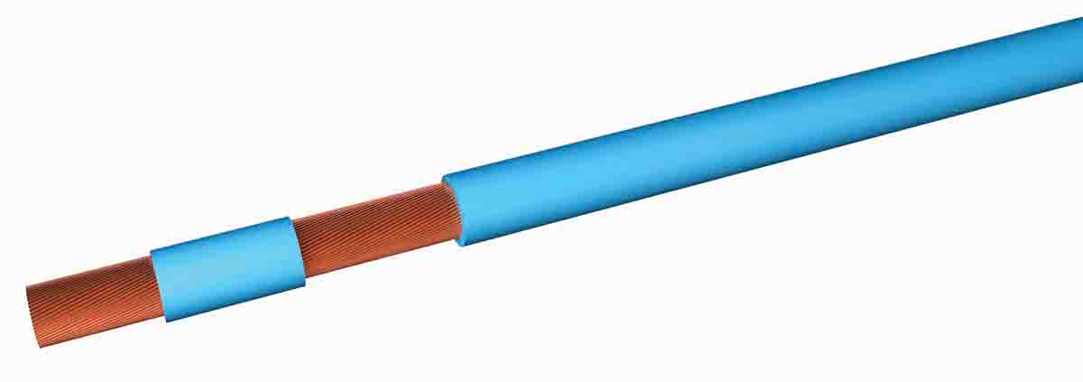 RS PRO Light Blue 6mm² Hook Up Wire, 10 AWG, 100m, PVC Insulation