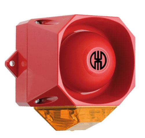 Werma 439 Series Red/Yellow Sounder Beacon, 115 → 230 V, IP65, Wall Mount, 98dB at 1 Metre