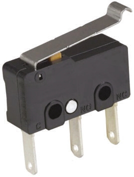 Omron Simulated Roller Lever Micro Switch, Tab Terminal, 100 mA @ 30 V dc, SPDT, IP40