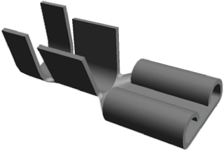 TE Connectivity FASTIN-FASTON .250 Uninsulated Female Spade Connector, Receptacle, 6.35 x 0.81mm Tab Size, 4mm² to 6mm²