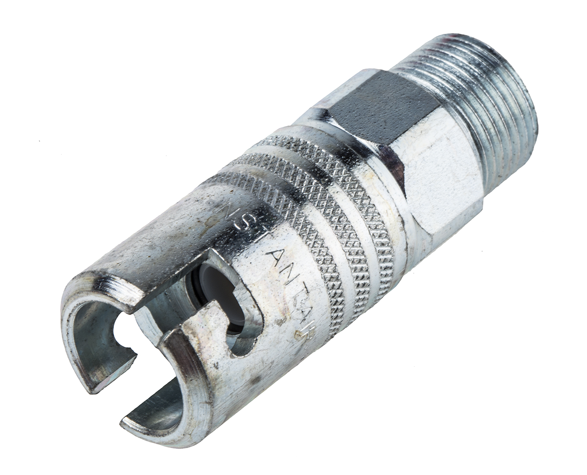RS PRO Steel Male Pneumatic Quick Connect Coupling, G 3/8 Male Threaded