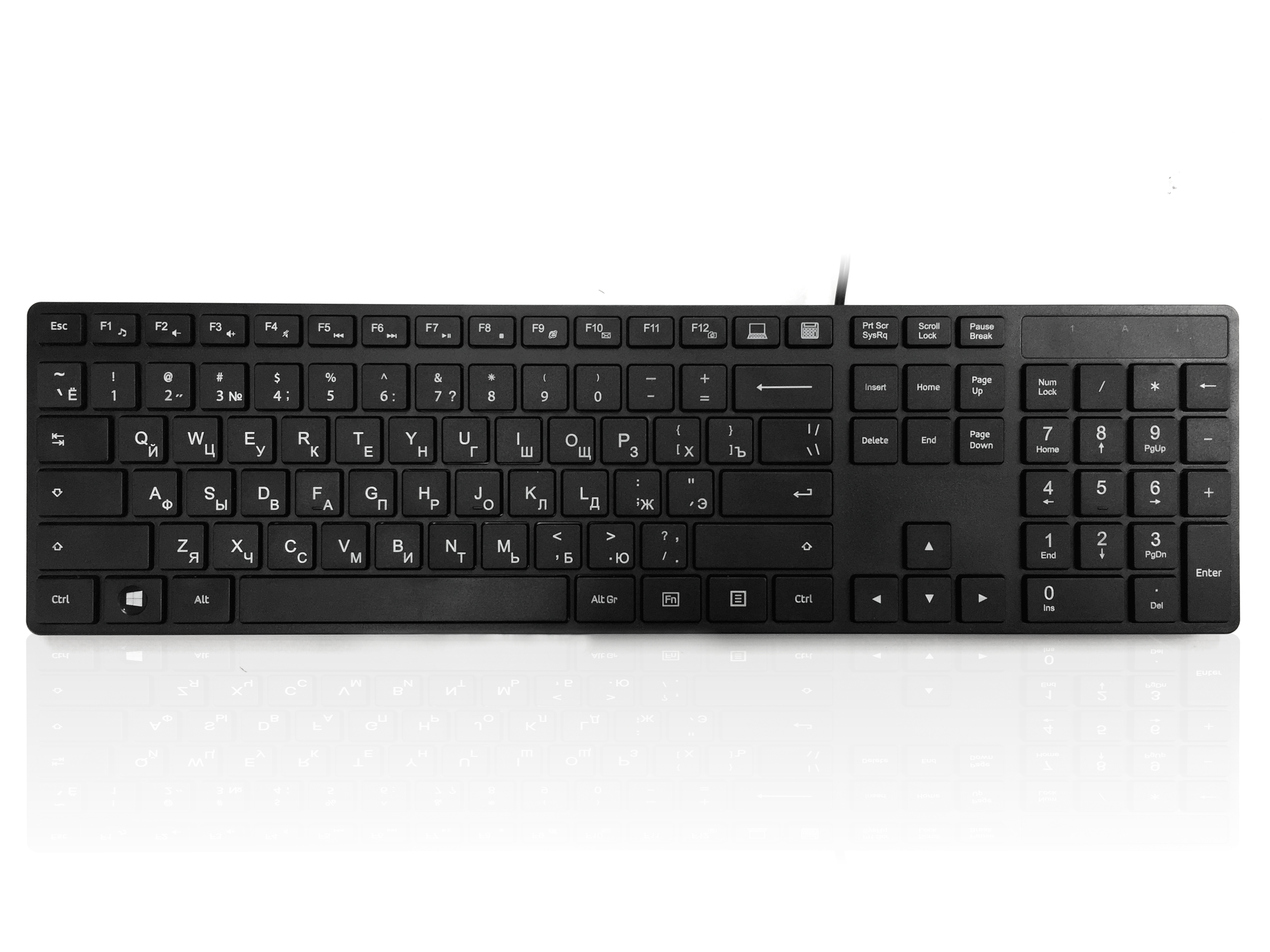 Ceratech KYBAC301-PBLK-CY Wired PS/2 Multimedia Keyboard, QWERTY, Black