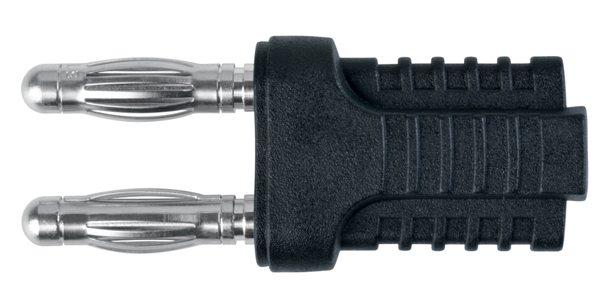 Schutzinger Black Male Banana Plug, 4 mm Connector, 12A, 33 V ac, 70V dc, Nickel Plating