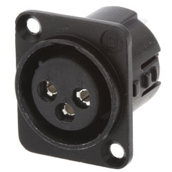 Deltron Panel Mount XLR Connector, Female, 50 V ac, 3 Way, Silver Plating