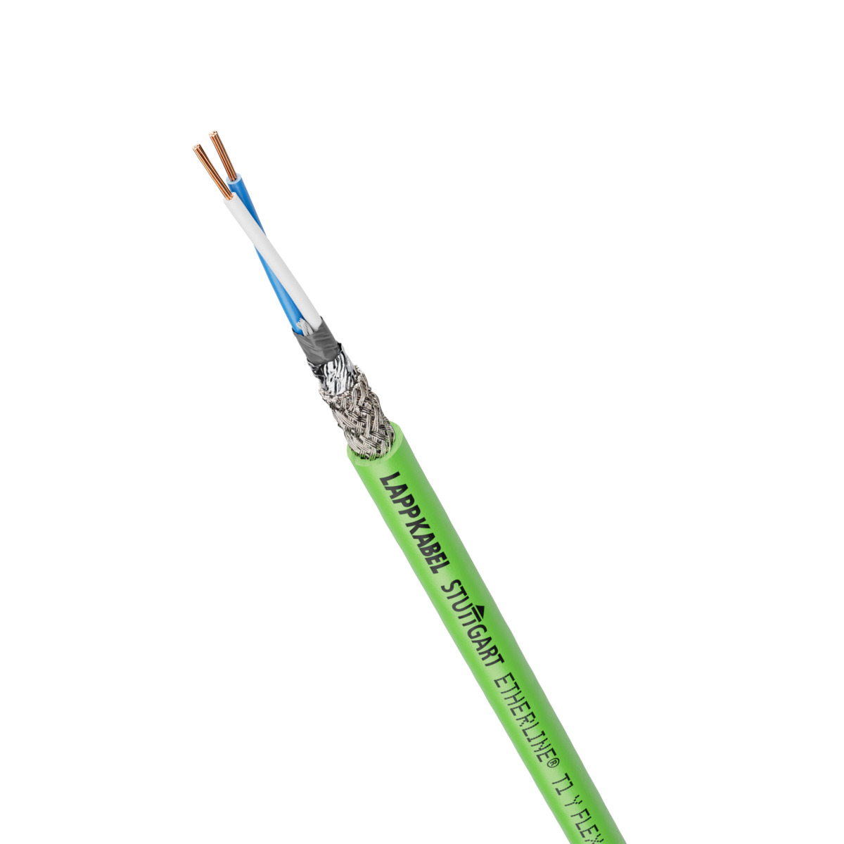 Lapp, 100m Cat5, Green, Tinned Copper Braid, Unterminated