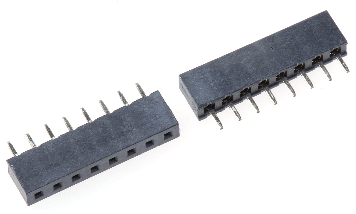 HARWIN Straight Through Hole Mount PCB Socket, 8-Contact, 1-Row, 2mm Pitch, Solder Termination