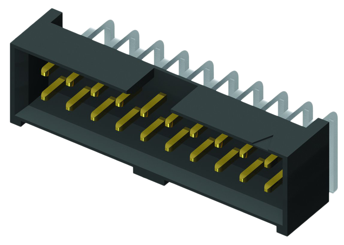 Samtec STMM Series Right Angle Through Hole PCB Header, 30 Contact(s), 2 mm Pitch, 2 Row, Shrouded