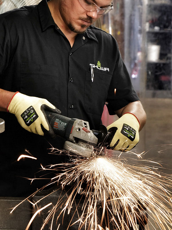 Showa 451 Yellow Elastane Elastane Work Gloves, Size 8, Nitrile Foam Coating