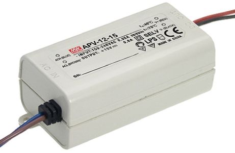 MEAN WELL LED Driver, 15V Output, 12W Output, 800mA Output, Constant Voltage