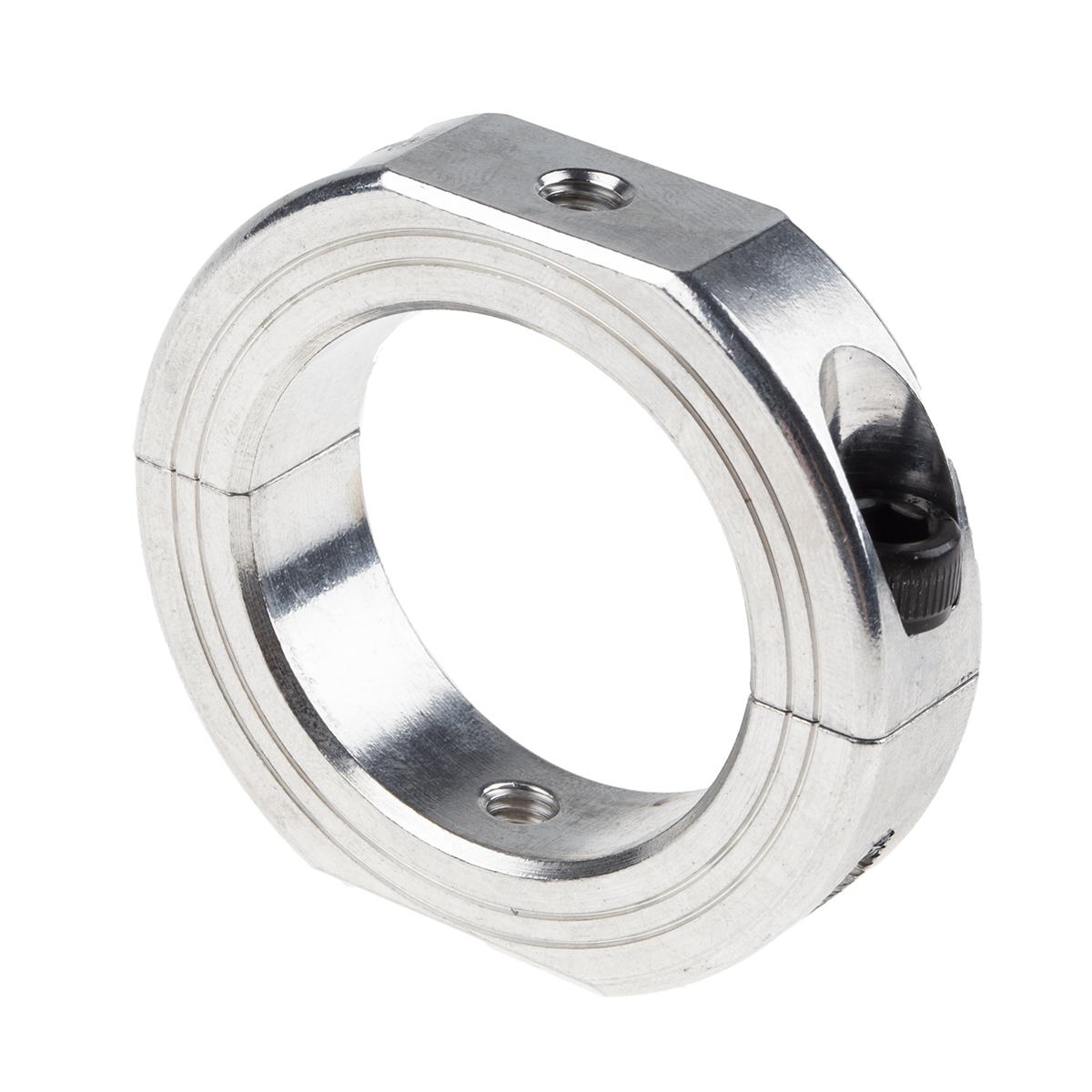 Ruland Shaft Collar, Two Piece, Clamp Screw, Bore 40mm, OD 60mm, W 15mm, Aluminium