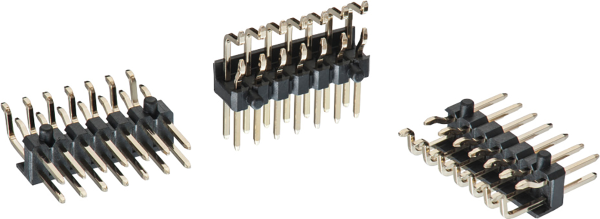 Wurth Elektronik WR-PHD Series Right Angle Through Hole Pin Header, 6 Contact(s), 2.54 mm Pitch, 2 Row, Unshrouded