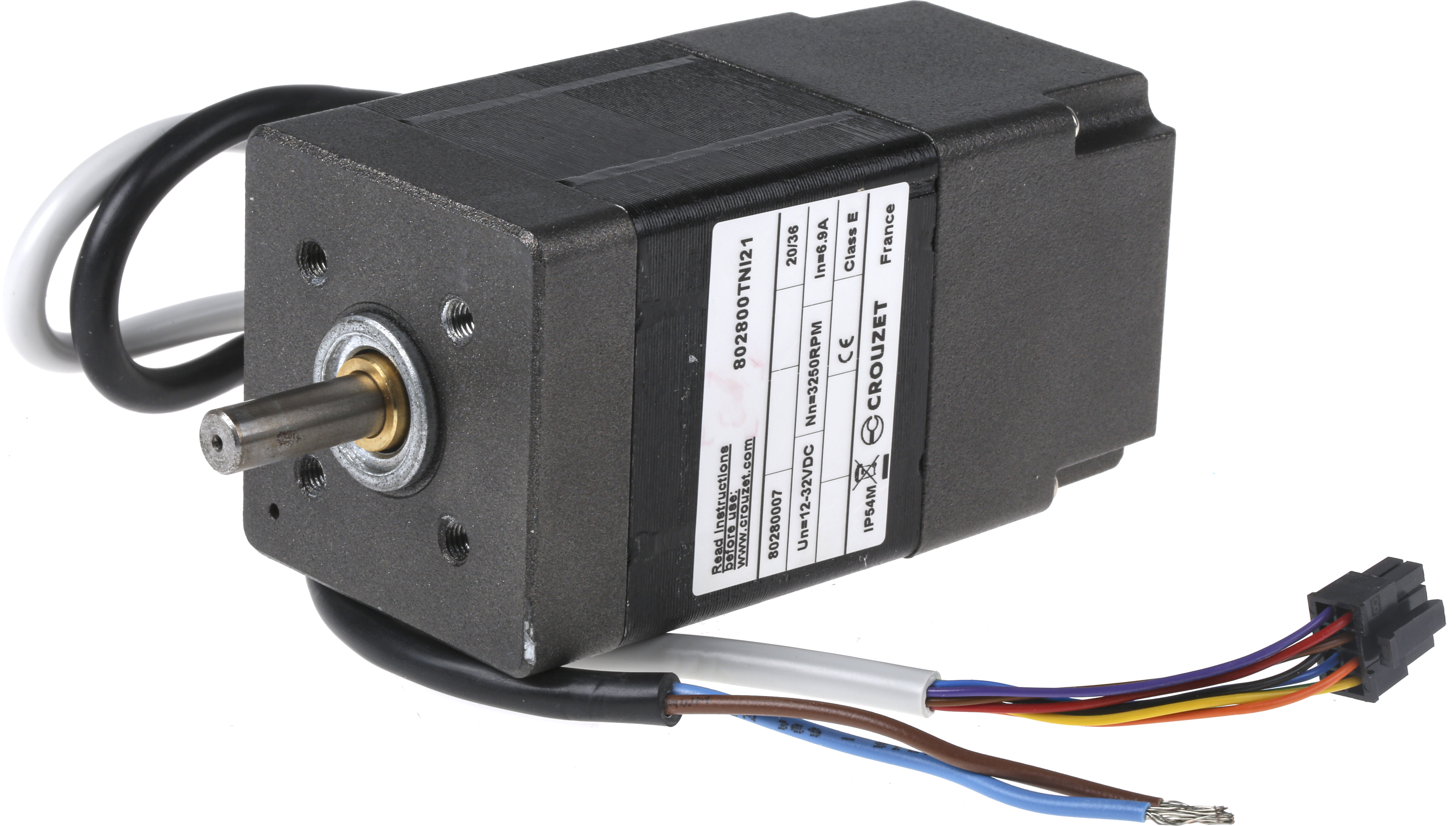 Crouzet Brushless DC Motor, 199 W @ 24 V, 251 W @ 32 V, 84 W @ 12 V, 10 → 36 V dc, 1000 mNm, 1900 rpm @ 24 V, 2400 rpm