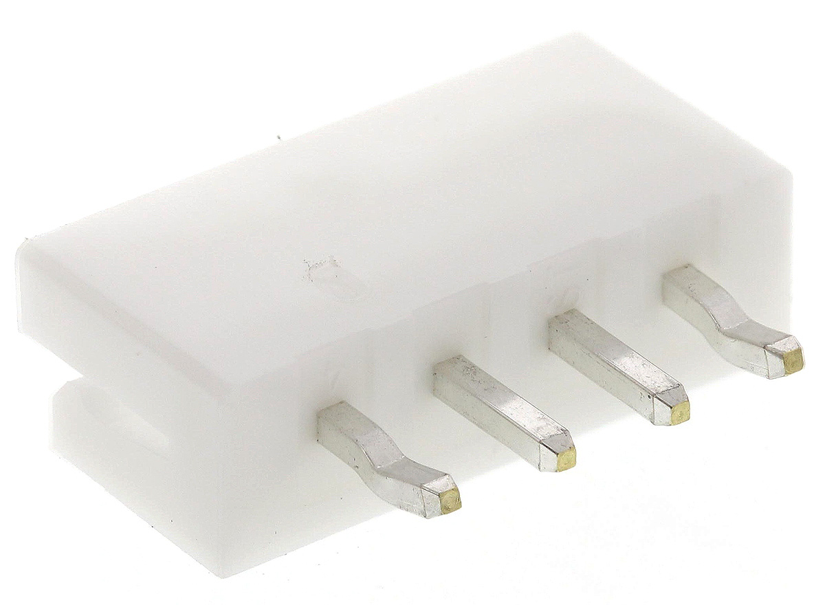 JST EH Series Straight Through Hole PCB Header, 4 Contact(s), 2.5 mm Pitch, 1 Row, Shrouded