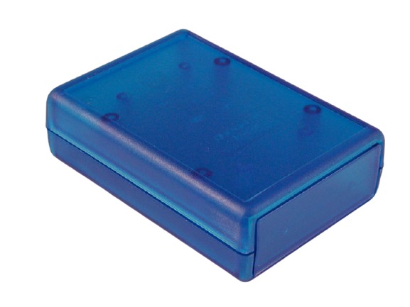 Hammond Transparent Blue ABS Instrument Case, 91 x 66 x 28mm
