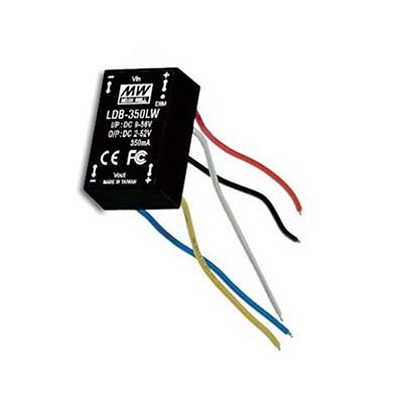 MEAN WELL LED Driver, 40V Output, 350mA Output, Constant Current Dimmable