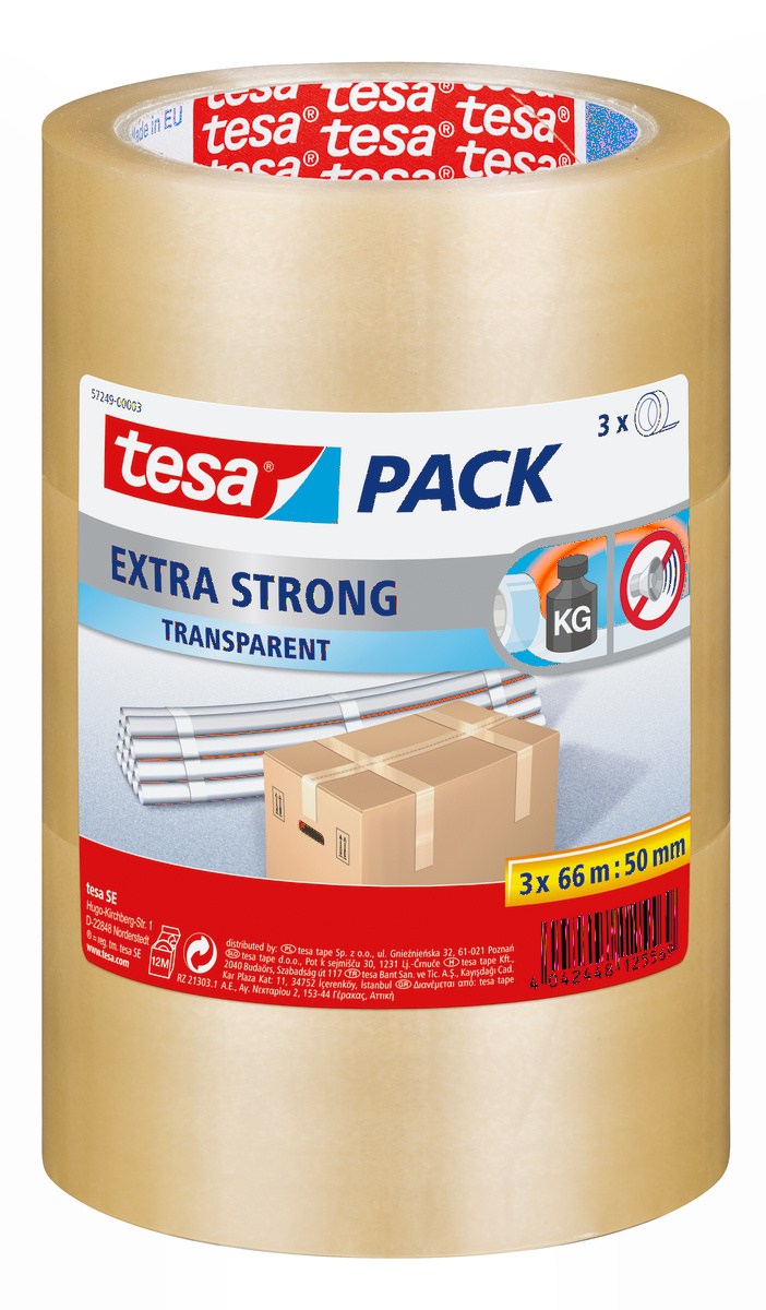 Tesa TESAPACK Transparent Packing Tape, 66mm x 50mm