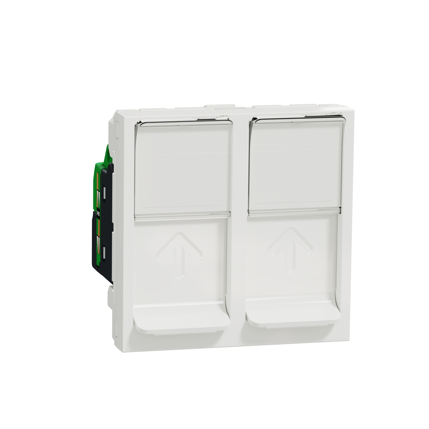 Schneider Electric New Unica Series Female RJ45 Socket, Flush Mount, Cat6, STP Shield 1 Port 8 -Way