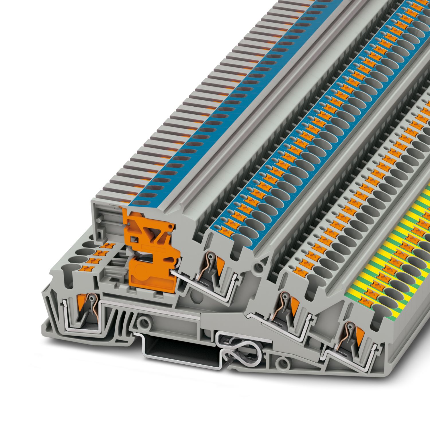 Phoenix Contact 5-Way Earth Terminal Block, 6mm², 10 AWG Wire, Push In