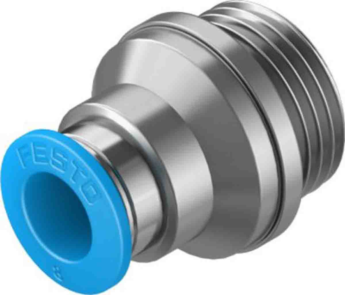 Festo Straight Threaded Adaptor, G 1/2 Male to Push In 12 mm, Threaded-to-Tube Connection Style, 132046