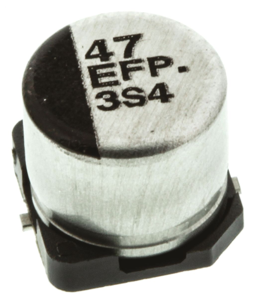 Panasonic 47μF Aluminium Electrolytic Capacitor 25V dc, Surface Mount - EEEFP1E470AP