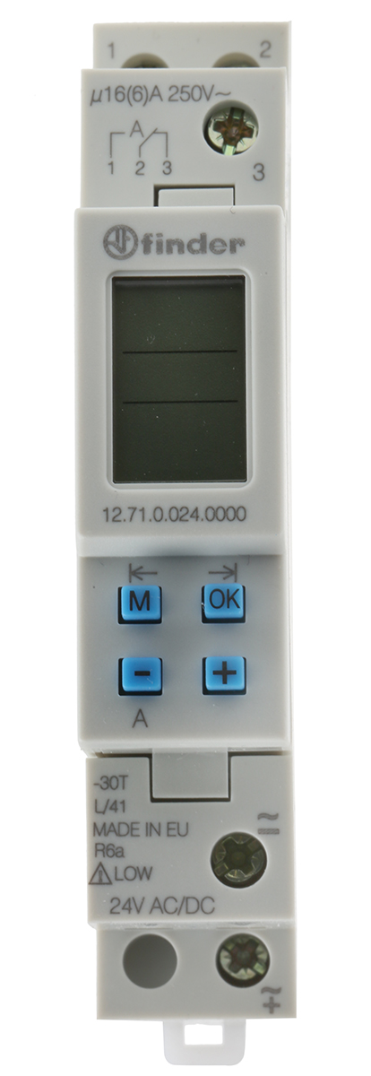 Finder Digital Time Switch 24 V ac/dc, 1-Channel