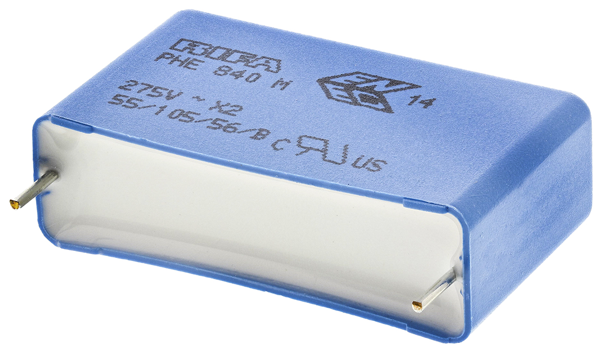 KEMET PHE840 Metallised Polypropylene Film Capacitor, 275V ac, ±20%, 2.2μF, Through Hole