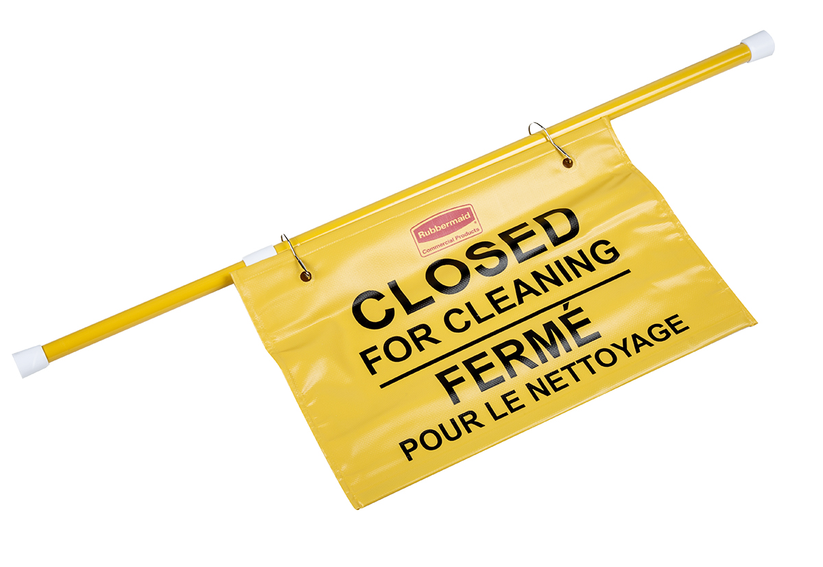 Rubbermaid Commercial Products Hazard Warning Sign (English, Spanish)