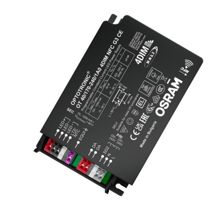 Osram Dimmable LED Driver, 15 → 56V Output, 40W Output, 700mA Output, Constant Current Dimmable