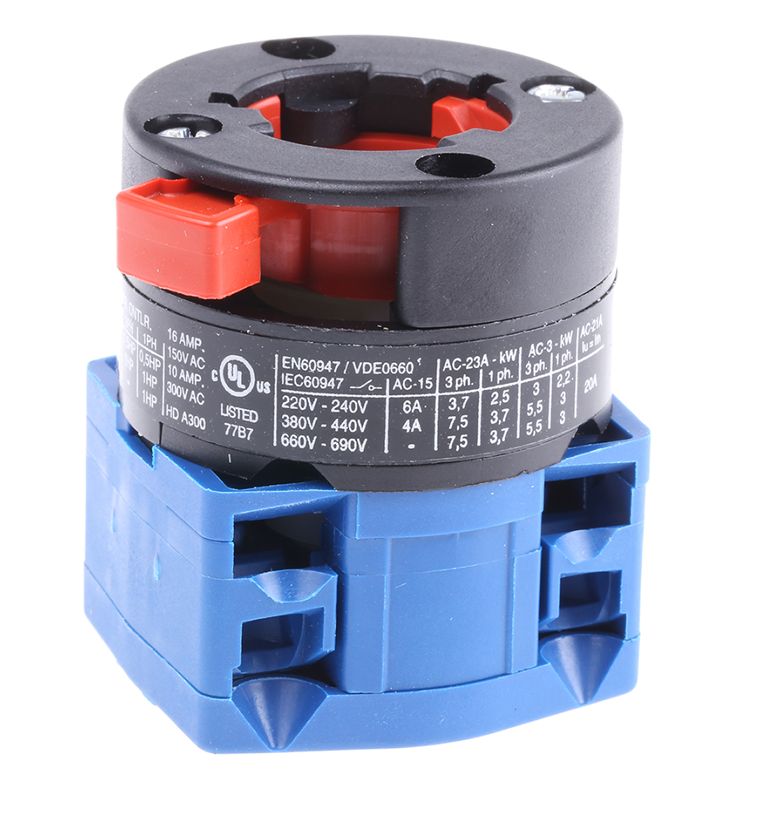 Kraus & Naimer, SP 2 Position 60° On-Off Cam Switch, 20A