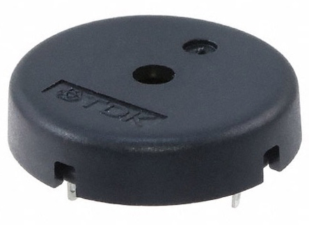TDK 75dB PCB Mount High External Piezo Buzzer, 17 (Dia.) x 7.5mm, 3V ac Min, 30V ac Max