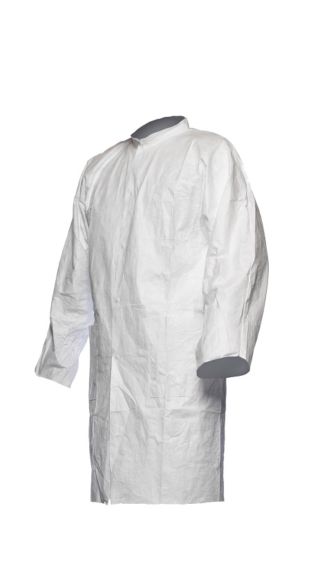 Tyvek White Men Reusable Lab Coat, L