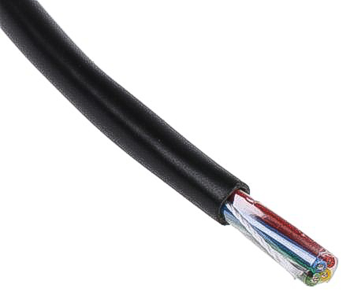 Alpha Wire XTRA-GUARD 2 Control Cable, 4 Cores, 0.35 mm² 22 AWG, Unscreened, 30 m, Black Polyvinyl Chloride Sheath