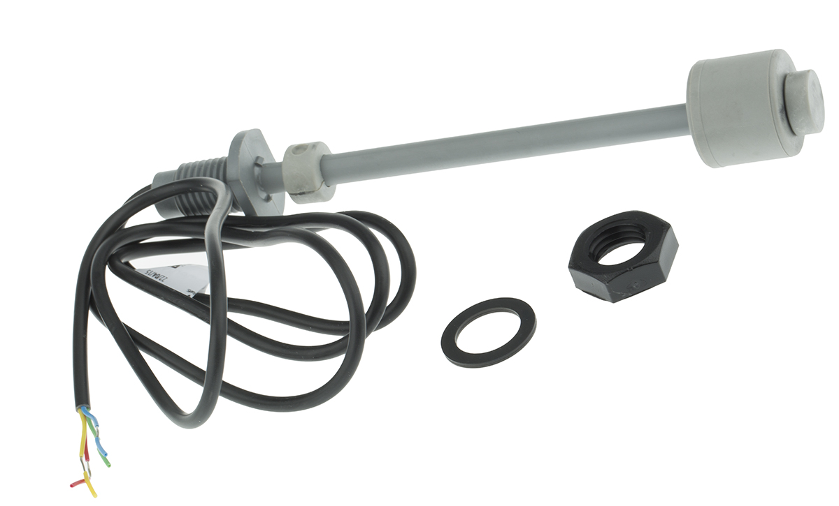 Sensata Cynergy3 RSF66 Series Vertical Polyphenylene Sulfide Float Switch, Float, 1m Cable, Direct Load, 240V ac Max,