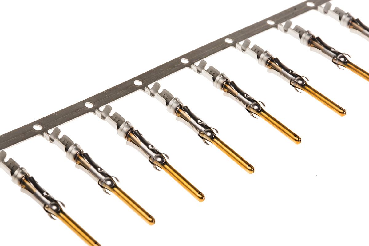 TE Connectivity Type III+ Series Male Crimp Terminal, 24AWG Min, 20AWG Max