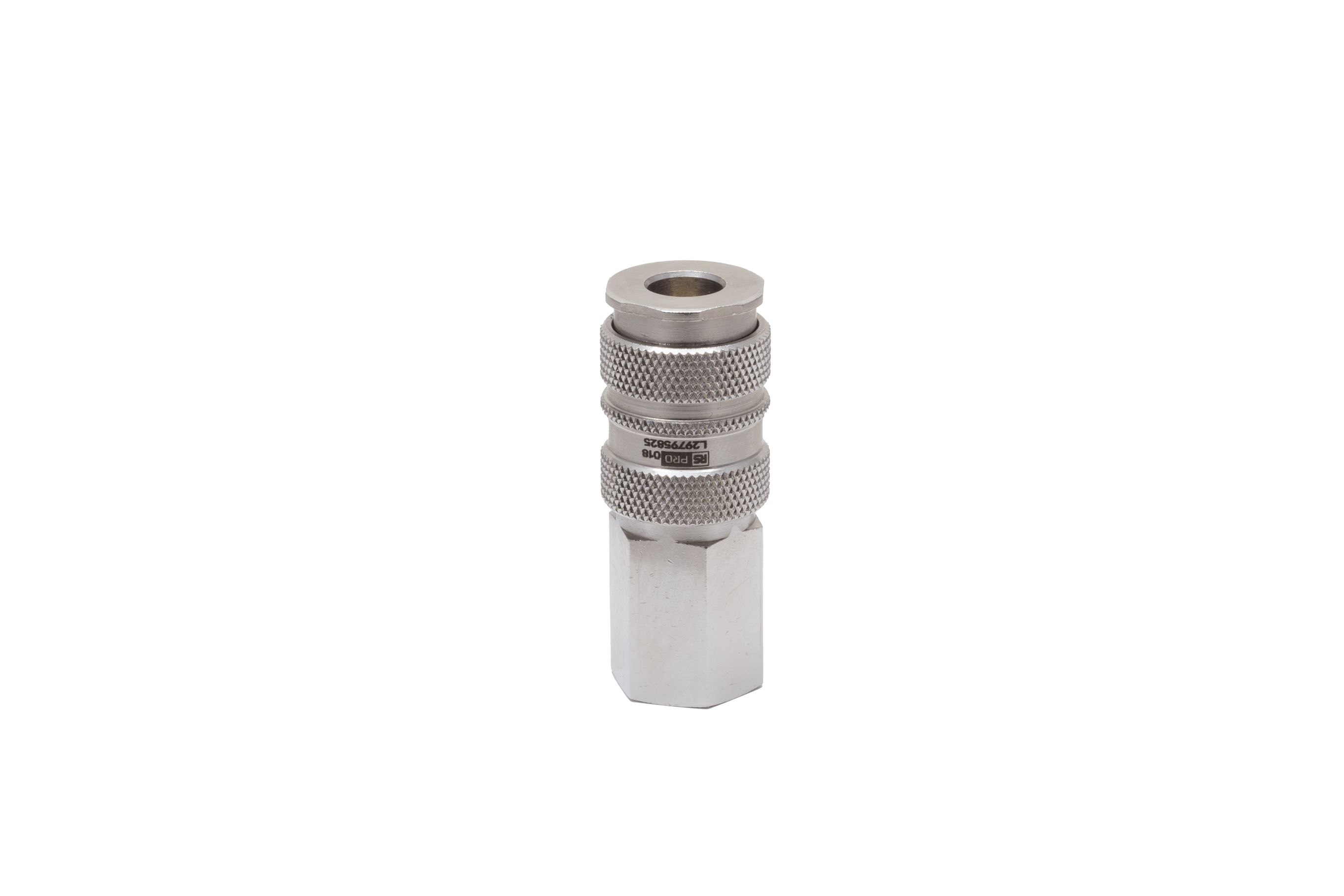 RS PRO Brass, Steel Female Pneumatic Quick Connect Coupling, BSPT 1/4 Female Threaded