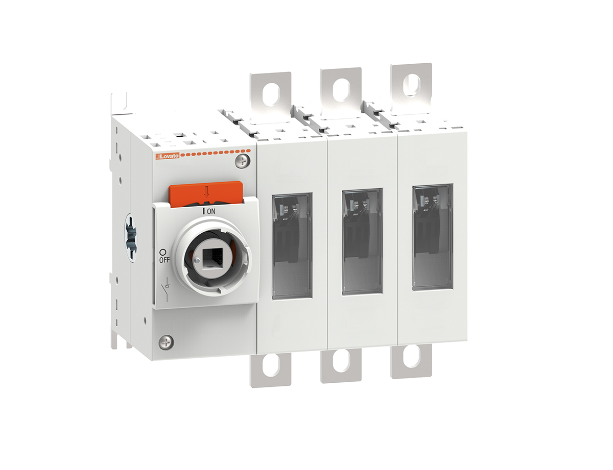 Lovato 3P Pole Isolator Switch - 250A Maximum Current, 250kW Power Rating, IP20