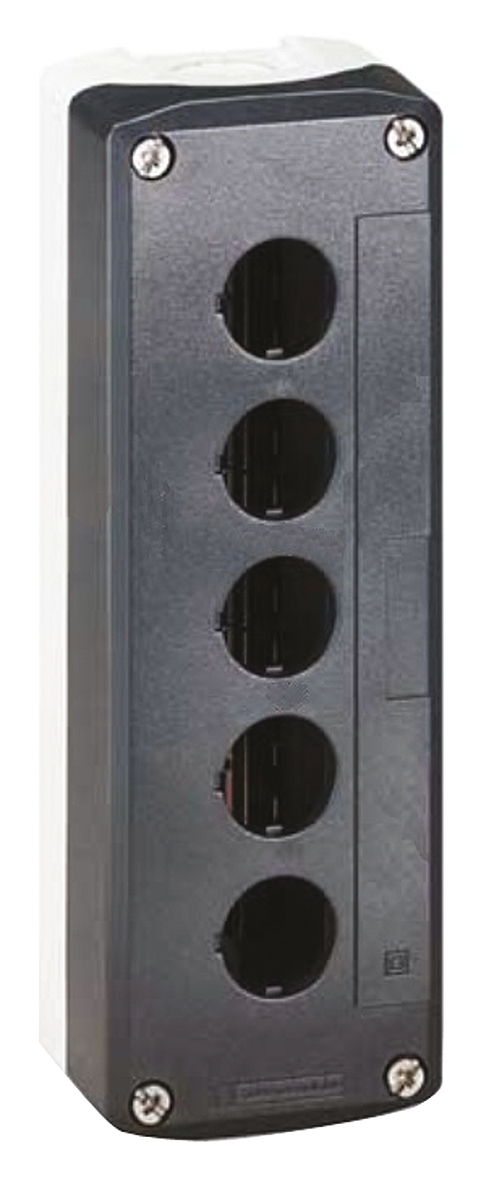 Schneider Electric Grey Plastic XAL Control Station Enclosure - 5 Hole 22mm Diameter