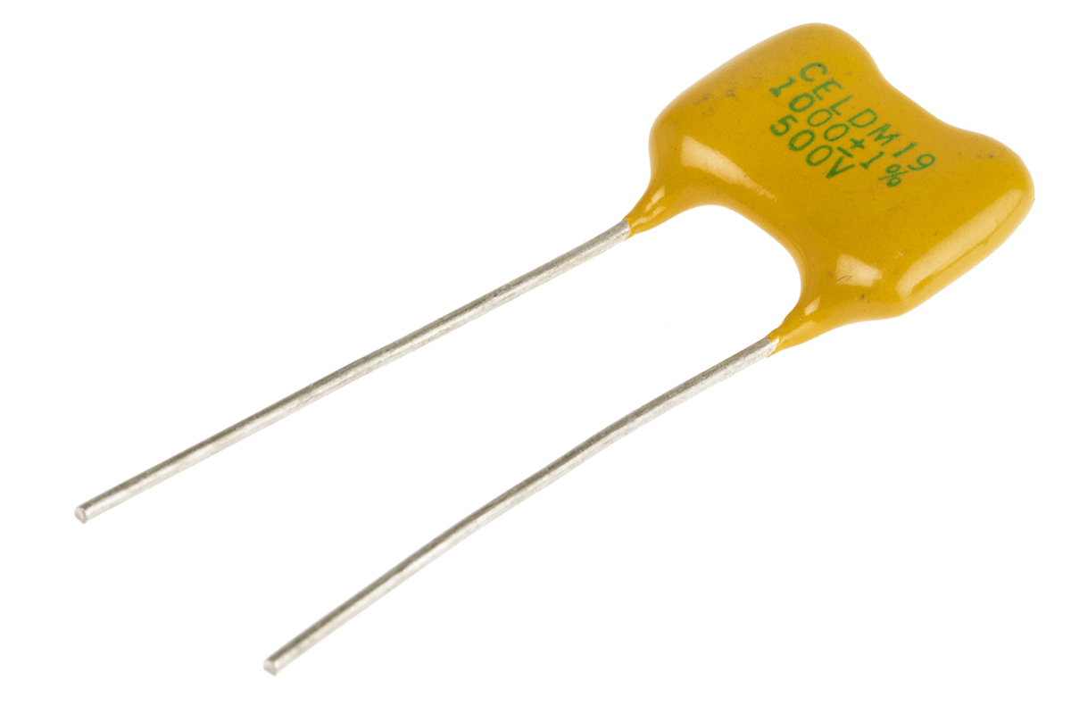 RS PRO 1nF Mica Capacitor 500V dc ±1% Tolerance Radial