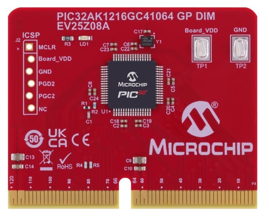 Microchip PIC32AK1216GC41064 Development Board