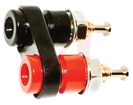 Mueller Electric 5A, Black Binding Post With Beryllium Copper Contacts