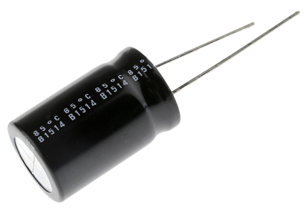 Nichicon 1000μF Aluminium Electrolytic Capacitor 63V dc, Radial, Through Hole - UVR1J102MHD