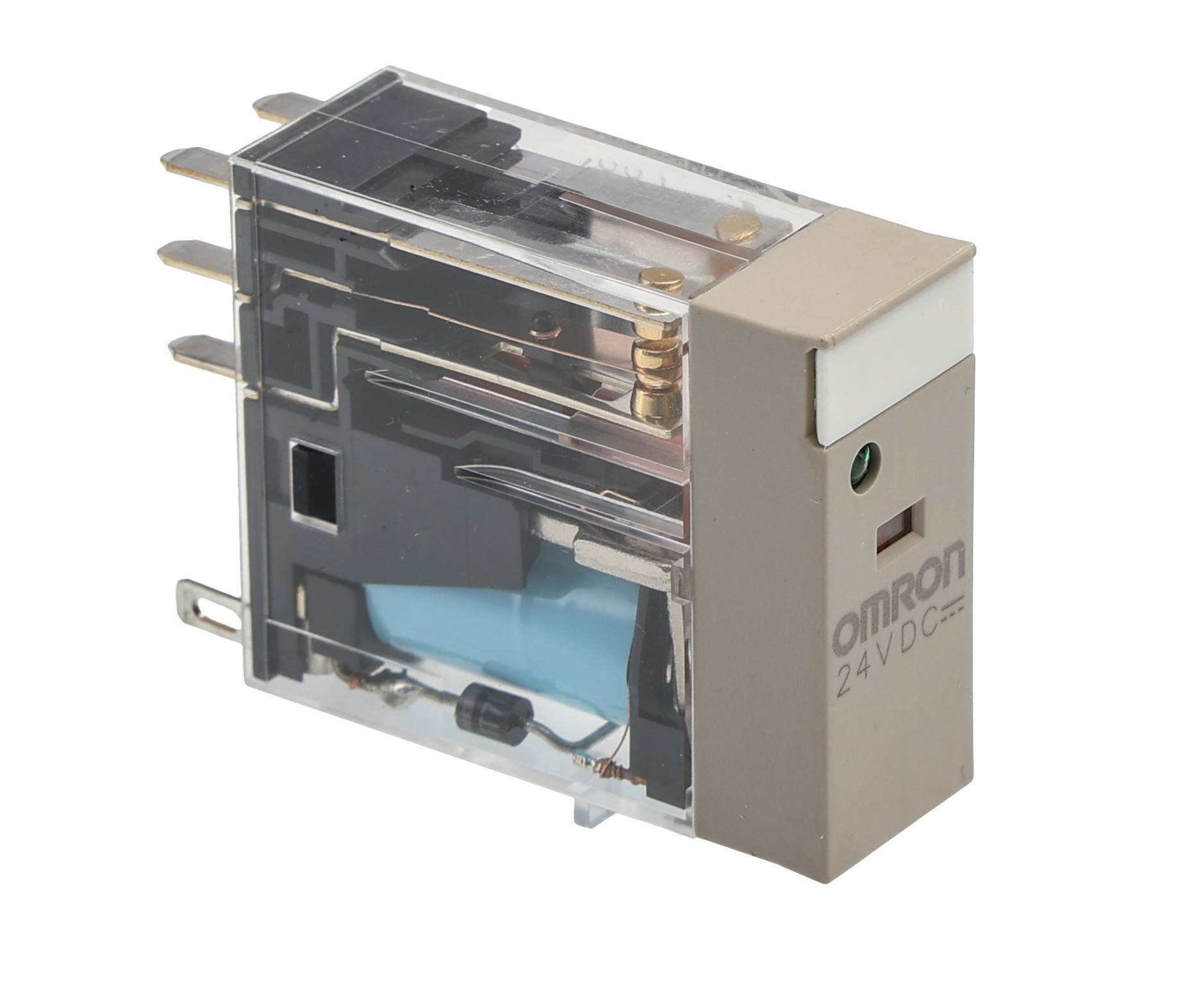 Omron Plug In Non-Latching Relay, 24V dc Coil, 5A Switching Current, DPDT