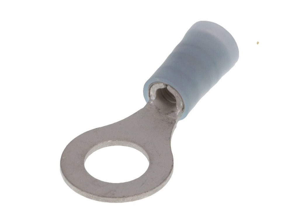 Molex, 19073 Insulated Ring Terminal, 1/4 (M6) Stud Size, Blue
