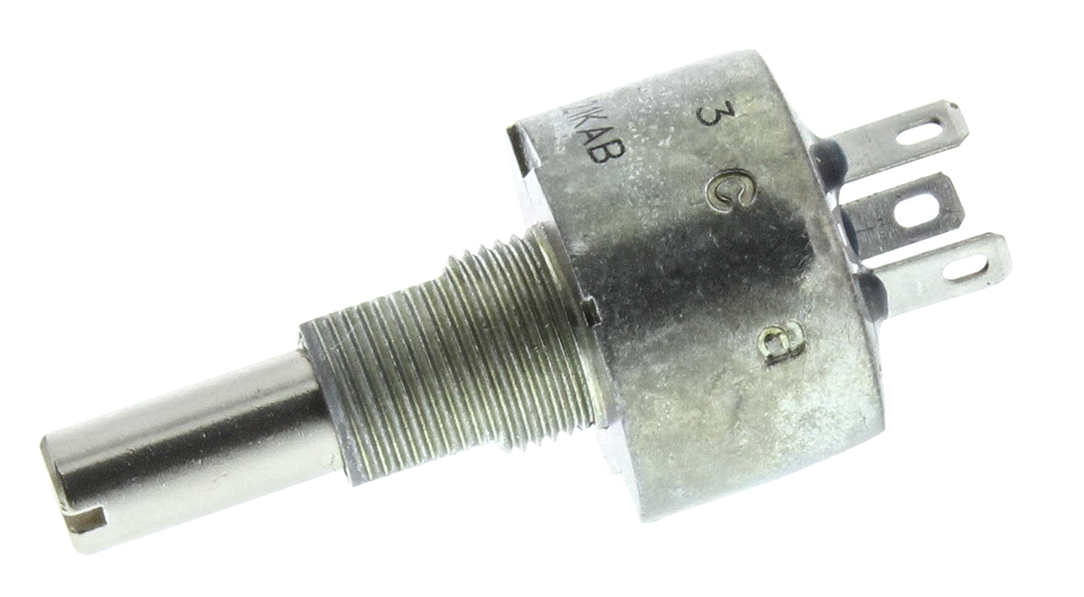 Vishay PE30 220Ω Rotary Potentiometer 1-Gang Panel Mount, PE30L0FL221KAB