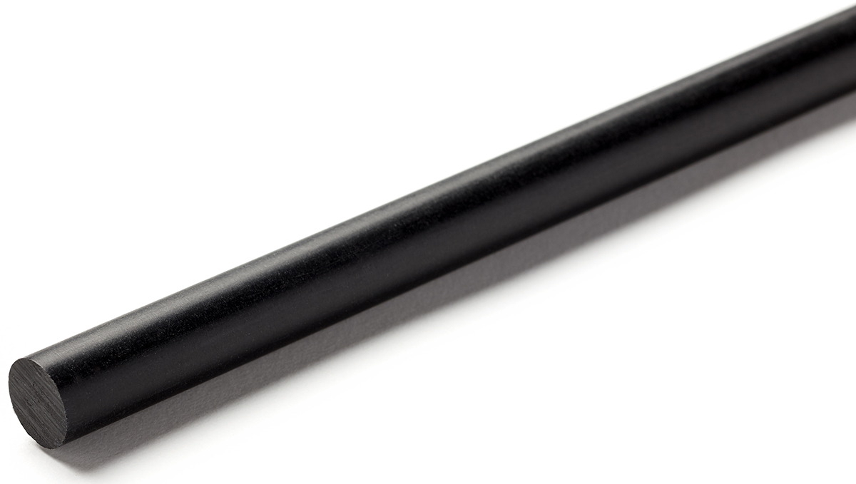 RS PRO Black Nylon Rod, 1m x 12.5mm Diameter