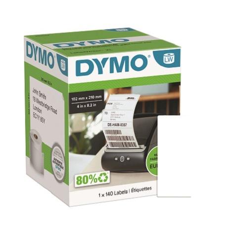 Dymo Label Roll, 210mm Width, 102mm Height, 140Per Roll Qty