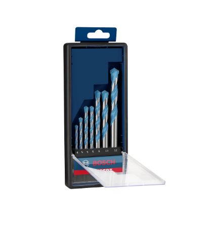 Bosch 4-Piece Twist Drill Bit Set for Multi-Material, 8mm Max, 4mm Min, Carbide Tipped Bits
