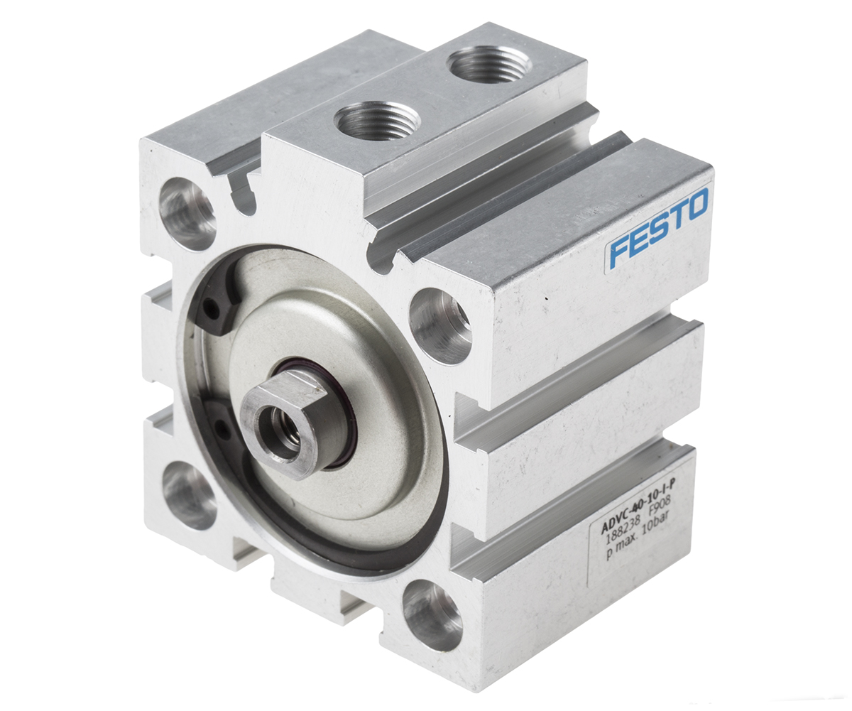 Festo Pneumatic Cylinder - 188238 40 mm Bore, 10 mm ADVC Series, Double Acting Acting